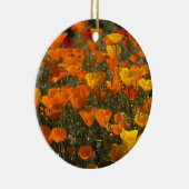 咲くカリフォルニアのケシ セラミックオーナメント (右)