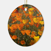 咲くカリフォルニアのケシ セラミックオーナメント (左)