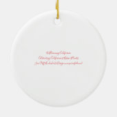 咲くカリフォルニアの海の崖そば セラミックオーナメント (裏面)