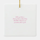 咲くカリフォルニアの砂漠の柳 セラミックオーナメント (裏面)