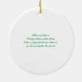 咲くカリフォルニア:サギーブラシのセラミックオーナメント セラミックオーナメント (裏面)