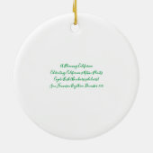 咲くカリフォルニア:咲くカリフォルニアコール セラミックオーナメント (裏面)