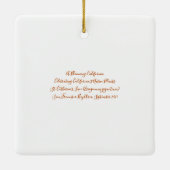 咲くカリフォルニア：聖キャサリンのレース セラミックオーナメント (裏面)