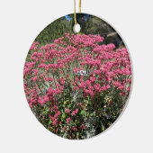 咲くカリフォルニア：赤い花のそば セラミックオーナメント (左)