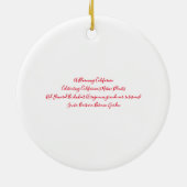 咲くカリフォルニア：赤い花のそば セラミックオーナメント (裏面)