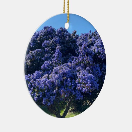 咲くカリフォルニア:野生の薄紫 セラミックオーナメント (右)