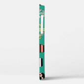 咲くキャッツグリーン背景ヴィンテージ Case-Mate iPhoneケース (裏面 / 左)