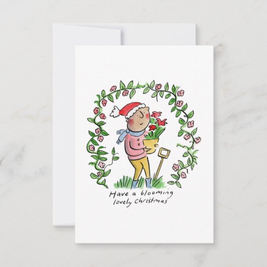 咲くクリスマス 招待状 (正面)