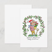 咲くクリスマス 招待状 (正面/裏面)