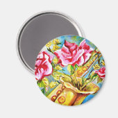 咲くサックス マグネット (正面/裏面)