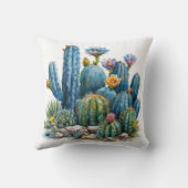 咲くサボテンと多肉植物 クッション (裏面)