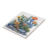 咲くサボテンと多肉植物 タイル (側面)