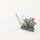 咲くサボテンと多肉植物 ノートブック (内部)