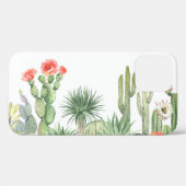 咲くサボテンの水の色のパタ縁どーン Case-Mate iPhoneケース (裏面 (横))