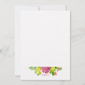 咲くサボテンの誕生日のパーティの招待状 招待状 (裏面)