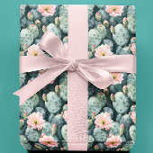 咲くサボテン南西部の砂漠のサボテン ラッピングペーパー