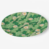 咲くサボテン、多肉性の花、砂漠の植物 ペーパープレート (アングル)