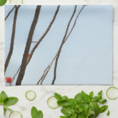 咲くサボテン-皿タオル キッチンタオル (折り畳み)