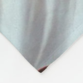 咲くハイビスカスの花を受粉させるミツバチ フリースブランケット (角)