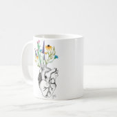 咲くハートのマグ コーヒーマグカップ (正面左)