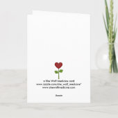 咲くハートの花-友情 カード (裏面)