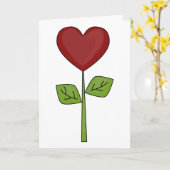 咲くハートの花-友情 カード (黄色い花)