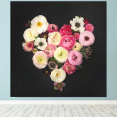 咲くハート キャンバスプリント (インサイチュ (ウッドフロア))