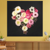 咲くハート キャンバスプリント (インサイチュ (リビング))