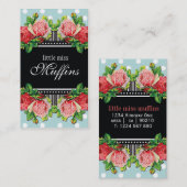 咲くバラのコンテンポラリーな名刺 名刺 (正面/裏面)