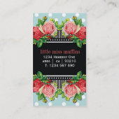 咲くバラのコンテンポラリーな名刺 名刺 (裏面)
