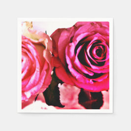 咲くバラ スタンダードカクテルナプキン