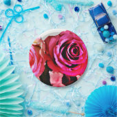 咲くバラ ペーパープレート (パーティー)