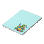 咲くパイナップル蝶ハイビスカス ノートパッド (回転)
