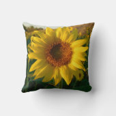 咲くヒマワリの枕 クッション (裏面)