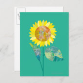咲くヒマワリ ポストカード (正面/裏面)