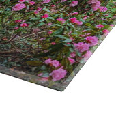 咲くピンクのシャクナゲの低木フローラ カッティングボード (角)