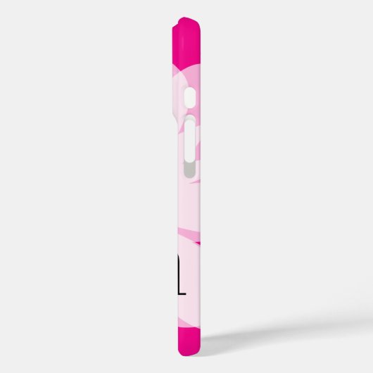 咲くピンクのデイジーの花カスタムのiPhone 16ケース Case-Mate iPhoneケース (裏面 / 左)