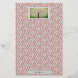 咲くピンクの木 便箋