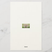 咲くピンクの木 便箋 (裏面)