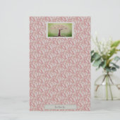 咲くピンクの木 便箋 (スタンド正面)