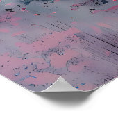 咲くピンク色の花 ポスター (角)