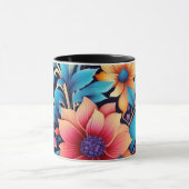 咲くフローラ放射 マグカップ (中央)