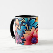 咲くフローラ放射 マグカップ (正面左)