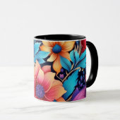 咲くフローラ放射 マグカップ (正面右)