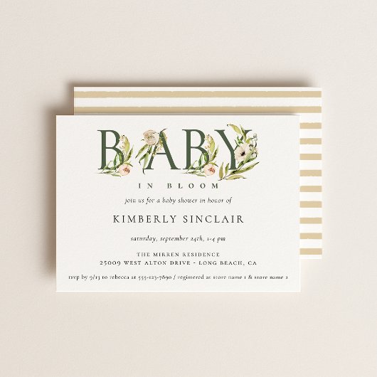 咲くベイビー ベイビーシャワー 招待状