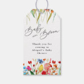 咲くベイビー ワイルドフラワー ベイビーシャワーファヴォリット 吊るす ギフトタグ (正面)