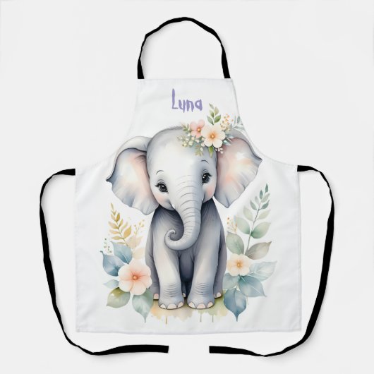 咲くベビー象 エプロン (正面)