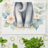 咲くベビー象 キッチンタオル (折り畳み)