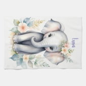 咲くベビー象 キッチンタオル (横)