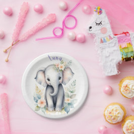 咲くベビー象 ペーパープレート